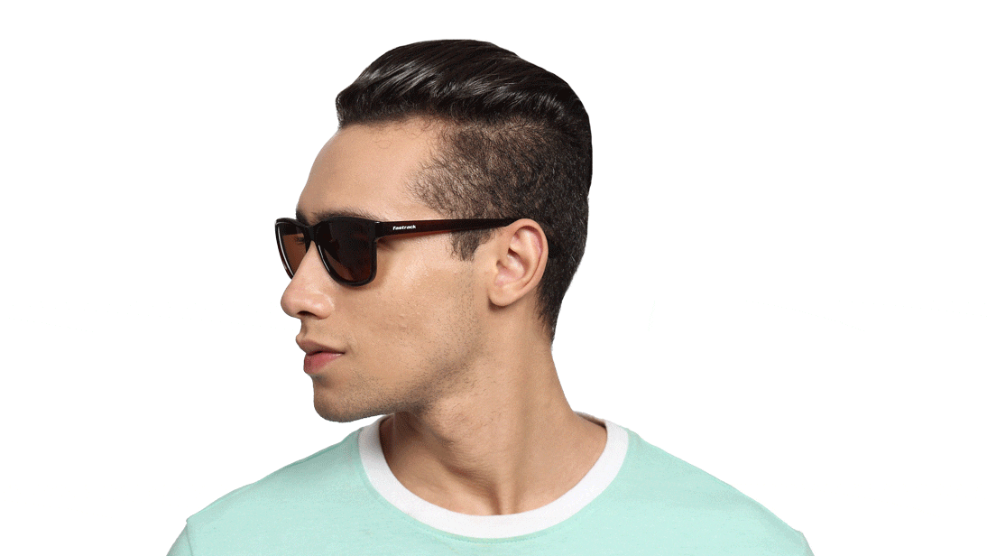 FASTRACK Black Wayfarer Men Sunglasses (P357BR3|41) - Image 3